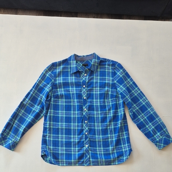 Plaid Button Up Blouse Like Penny 's On BIG Bang Theory - Picture 1 of 7